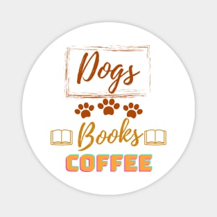 Dogs Books Coffee Magnet